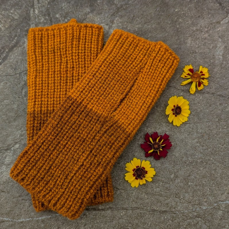 Naturally Dyed Fingerless Mitts